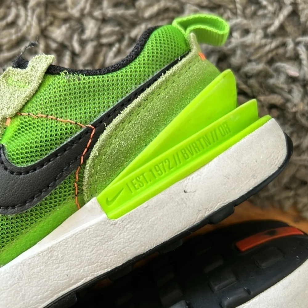 Nike Waffle One Toddler Electric Green Sneakers Size 7